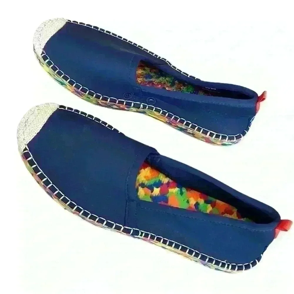 SEA STAR Beachcomber Woman’s Navy Blue Flats Slip on Espadrille Sandals Size 9​